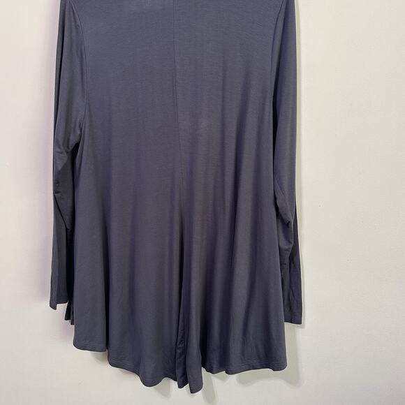 Lane Bryant Swing Tunic 14/16 Plus Blue Smock Neck Long Sleeve Soft Relaxed NEW - Picture 8 of 11